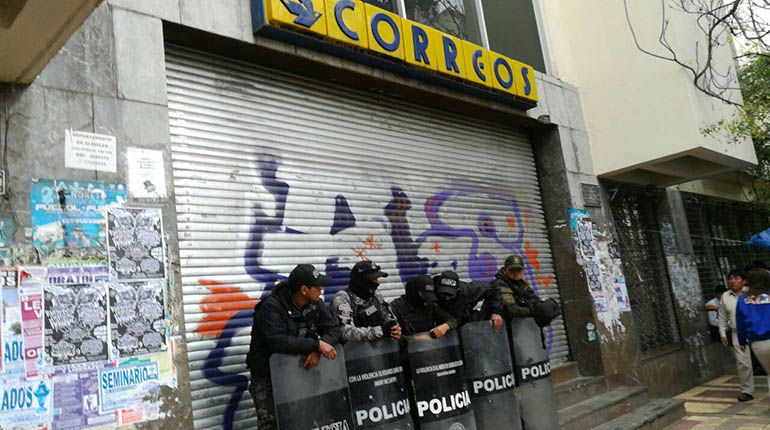 Oficinas de Ecobol amanecen intervenidas a nivel nacional