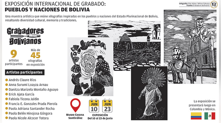 Exposición de Grabado en Bolivia: 9 Artistas Emergentes