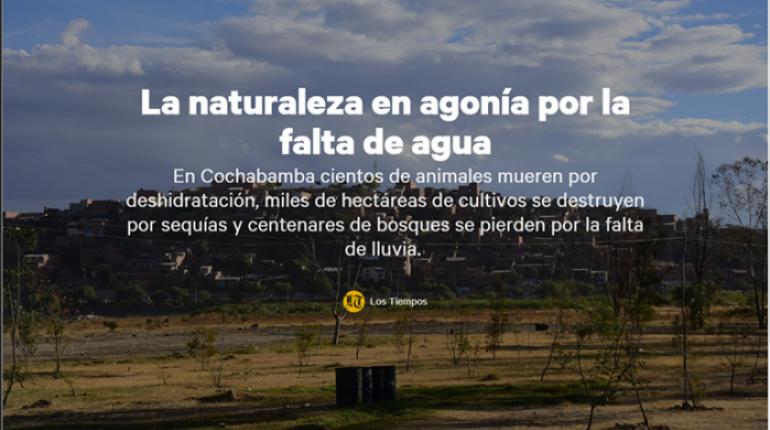 Teseo Calor Artista Cochabamba: la escasez de agua y los daños en el medio ambiente | Los  Tiempos