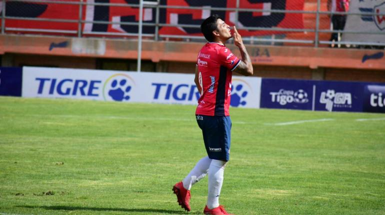 Wilstermann celebra su gol ante Real Potosí. | Rubén Rodríguez
