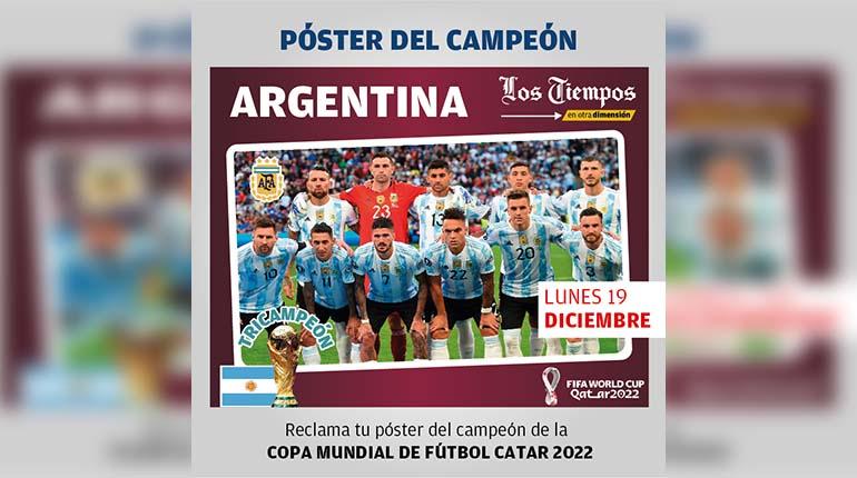 Reclame mañana el poster de selección Argentina con el diario Los | Los Tiempos